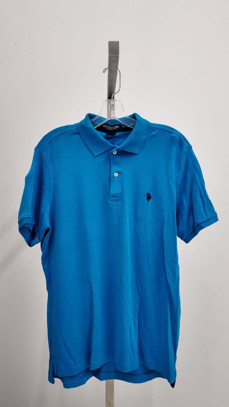 U.S. Polo Assn. Men’s "Luxury Feel" Short Sleeve Polo – Turquoise Blue (Medium)